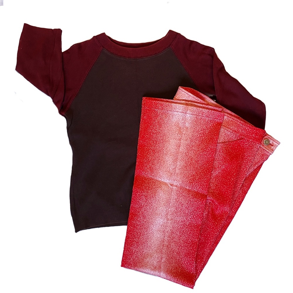 Y2k gradient watermelon red elastic bootcut pants W Size 8